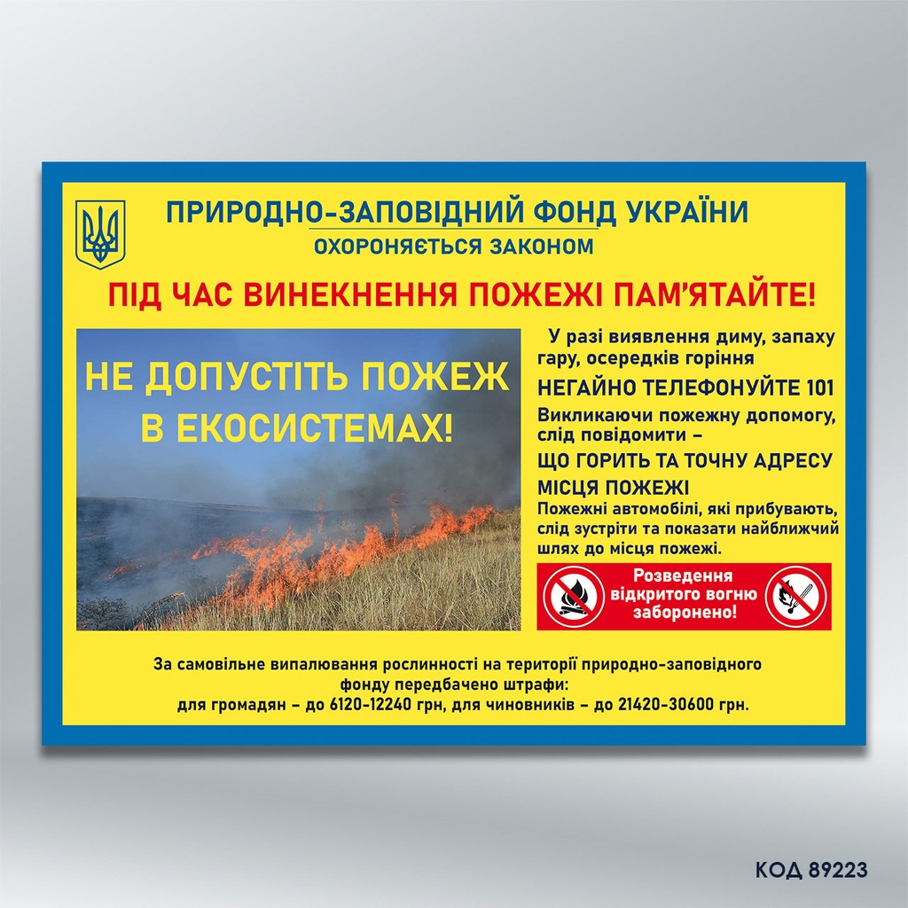 Інформаційний щит 841 х 1189 мм (код 89223)