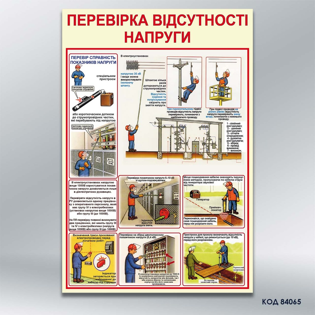 Стенд «Перевірка відсутності напруги» (код 84065)