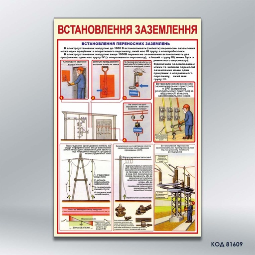 Стенд «Встановлення заземлення» (код 81609)